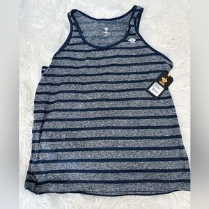 Navy Striped Men's Tank Top